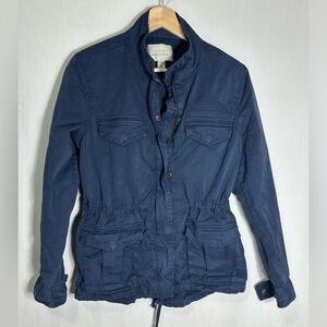 Hinge Navy Blue Cotton Utility Field Jacket Military Style Small HL320822MI